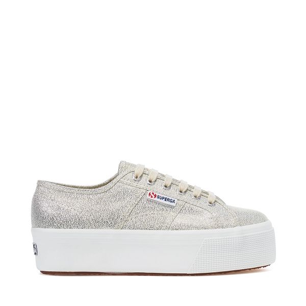 Superga 2790 Lame Yellow Platform Sneakers - Women's Sneakers USA | US6154978